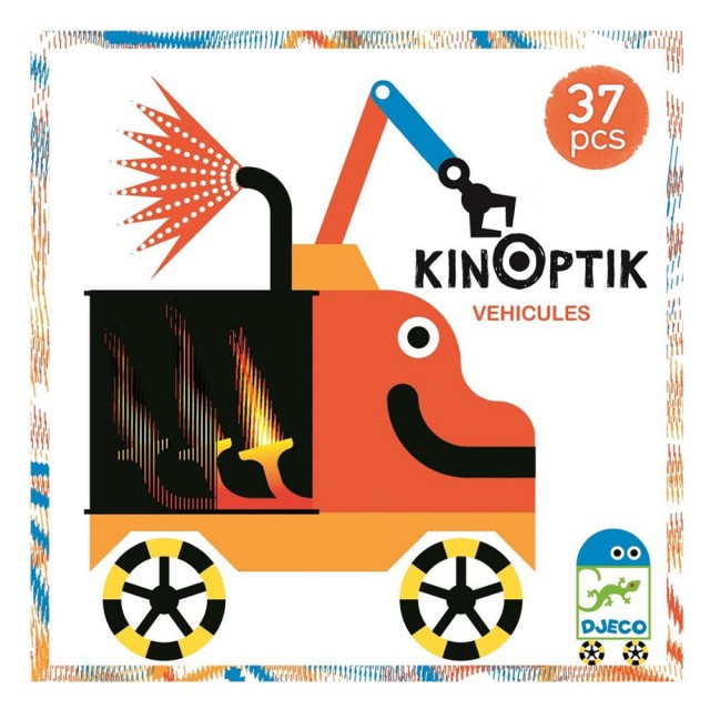 Djeco Μαγνητικό Παζλ με Εφέ Κίνησης Kinoptik Οχήματα 5-8 ετών